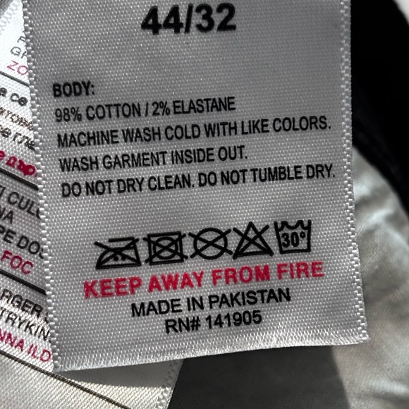 Exit Mens Black Denim Dark Wash Straight Leg Jeans Size 44 x 32 - Picture 4 of 7